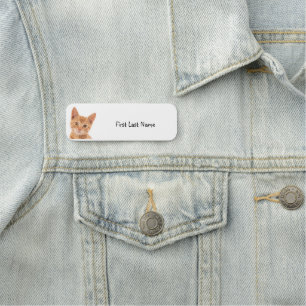 Etiqueta De Nome Personalize este Gato de Pet Gato de Laranja