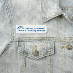 Etiqueta De Nome Pino do logotipo dos Serviços de Mais velho e Defi
