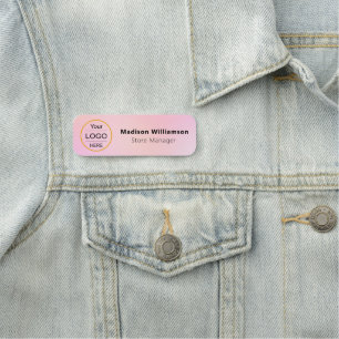 Etiqueta De Nome Pinos magnéticos ou de segurança com o logotipo pe
