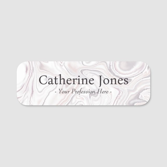 Etiqueta De Nome Pintura de arte silenciosa moderna e elegante (Frente)