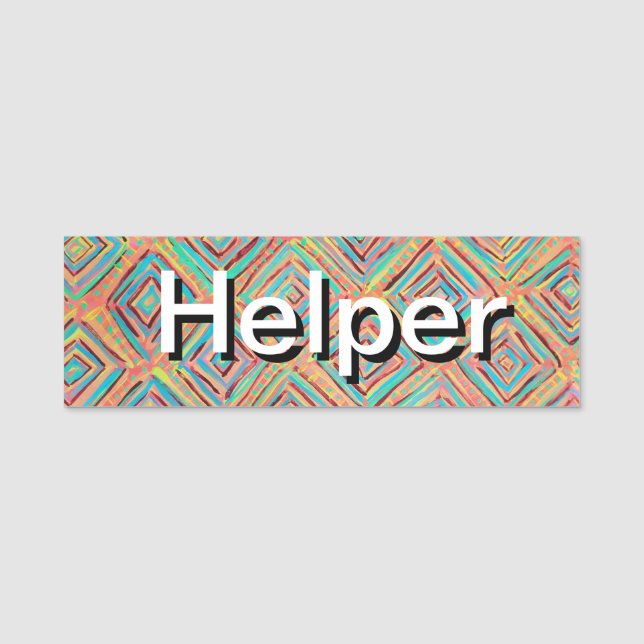 Etiqueta De Nome pintura do diamante do arco-íris (Frente)