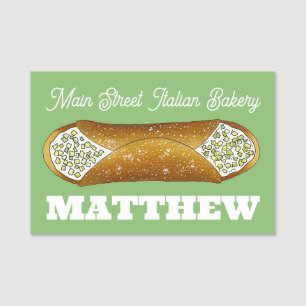 Etiqueta De Nome Pistachio Cannoli - Comida italiana