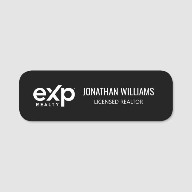 Etiqueta De Nome Placa de Identificação da EXP Realty (Frente)