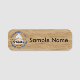 Etiqueta De Nome Placa de identificação de madeira com logotipo SAM