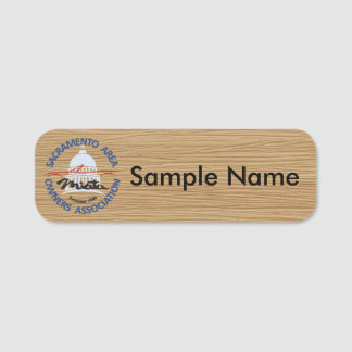 Etiqueta De Nome Placa de identificação de madeira com logotipo SAM