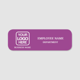 Etiqueta De Nome Placa de Identificação de Negócios Magenta Moderna