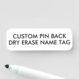 Etiqueta De Nome Placa de Identificação Personalizável em Dry Erase