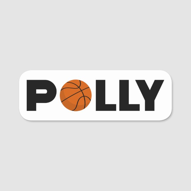 Etiqueta De Nome Polly Basball (Frente)