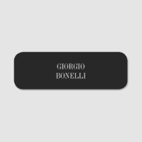 Preto Branco Seu Nome Minimalista Moderno Pessoal