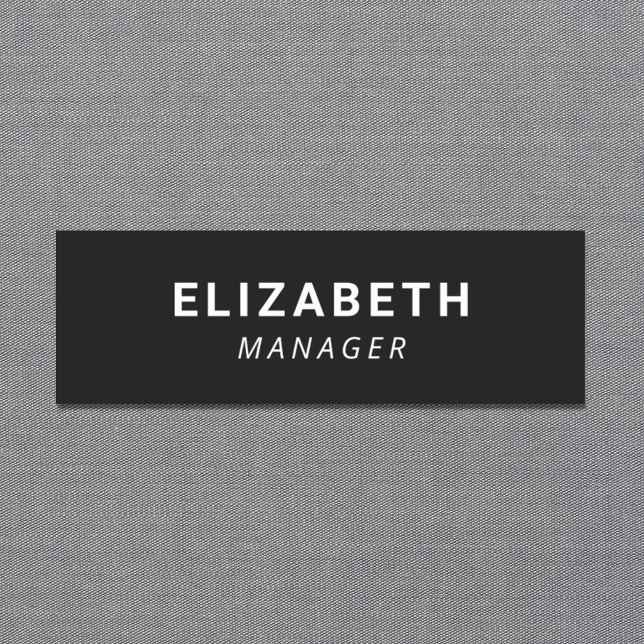 Etiqueta De Nome Preto Simples (Criador carregado)