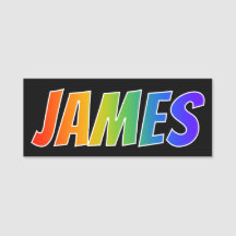 Primeiro Nome "JAMES": Corante Arco-Íris Divertido