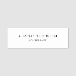 Etiqueta De Nome Profissional Clássico Elegante Minimalista