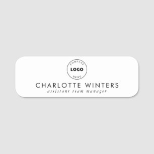Etiqueta De Nome Profissional de logotipo simples para empresas