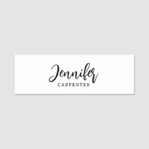 Etiqueta De Nome Profissional elegante moderno minimalista adicione