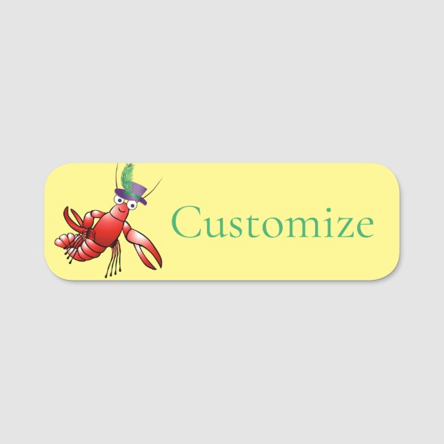 Etiqueta De Nome Quem é o seu Crawdaddy? Thunder_Cove (Frente)