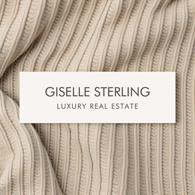 Etiqueta De Nome Real Estate Neutral Beige Luxury  (Criador carregado)