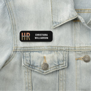 Etiqueta De Nome Recursos Humanos HR Impressão Leopardo Personaliza