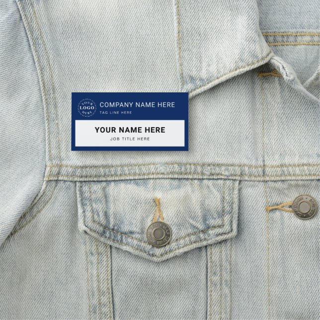 Etiqueta De Nome Retângulo Branco Personalizado e Marinho Grande (In Situ)