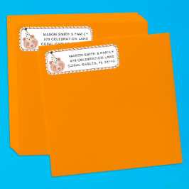 Etiqueta De Nome Rótulo de Endereço de Retorno de Rosto - "Animal d