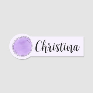 Etiqueta De Nome Roxo Macaron Macaroon França Pastelaria