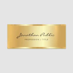 Etiqueta De Nome Script de Tipografia Elegante Profissional Persona
