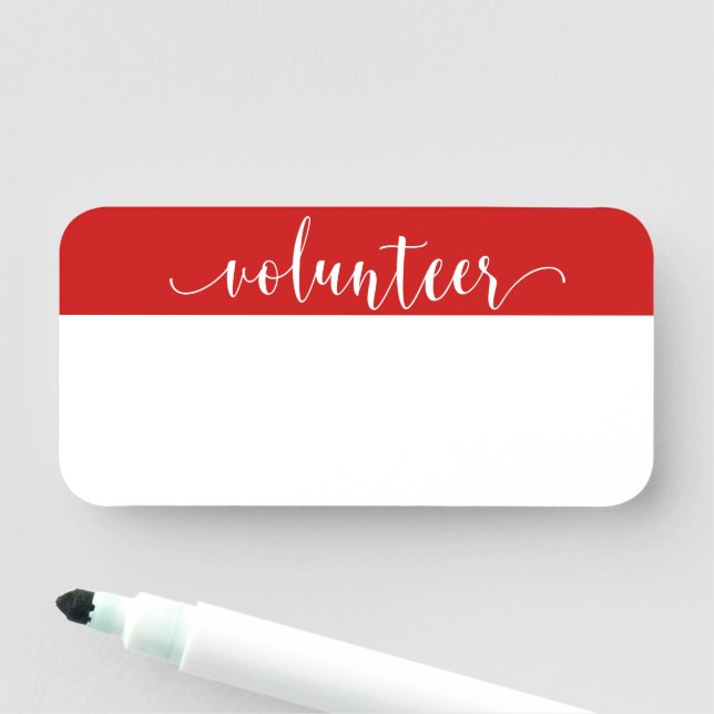 Etiqueta De Nome Script de Voluntário de Apagamento Seco Reutilizáv (In Situ)