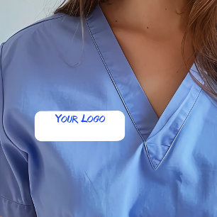 Etiqueta De Nome Seque o empregado novo customizável do negócio d