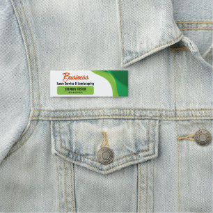 Etiqueta De Nome Serviço de Jardinagem e Paisagismo Green & Orange