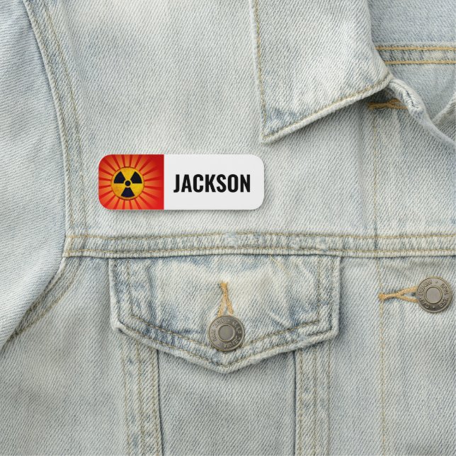 Etiqueta De Nome Símbolo de Radiação Radiante (In Situ)