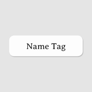 Etiqueta De Nome Simple Profissional 3.5" X 1" Arredondado Clássico