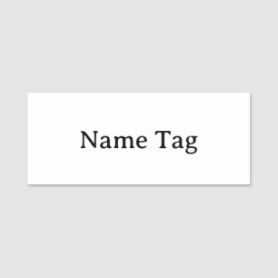 Etiqueta De Nome Simple Profissional 3" X 1,25" Quadrado Clássico 