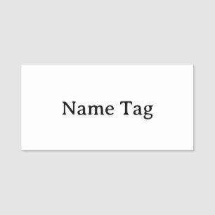 Etiqueta De Nome Simple Profissional 3" X 1,5" Quadrado Clássico 