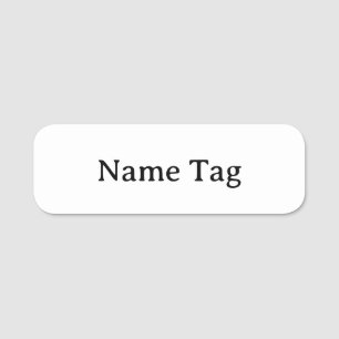 Etiqueta De Nome Simple Profissional 3" X 1" Arredondado Clássico 