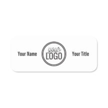 Simples Nome & Logotipo Preto & Branco Profissiona