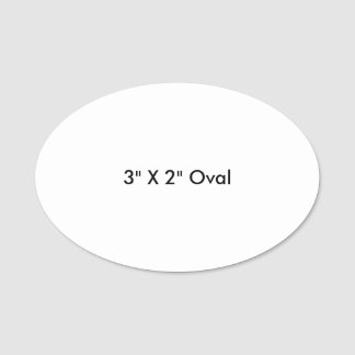 Etiqueta De Nome Simples Oval Profissional Empresarial 3" X 2"