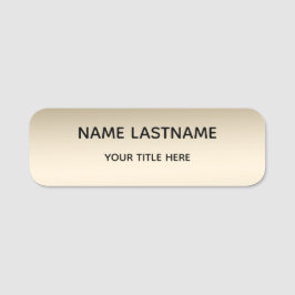Etiqueta De Nome Simples Placas Magnéticas Personalizadas Bege Prof