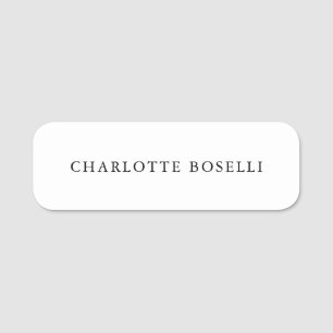 Etiqueta De Nome Simples profissional clássico elegante minimalista