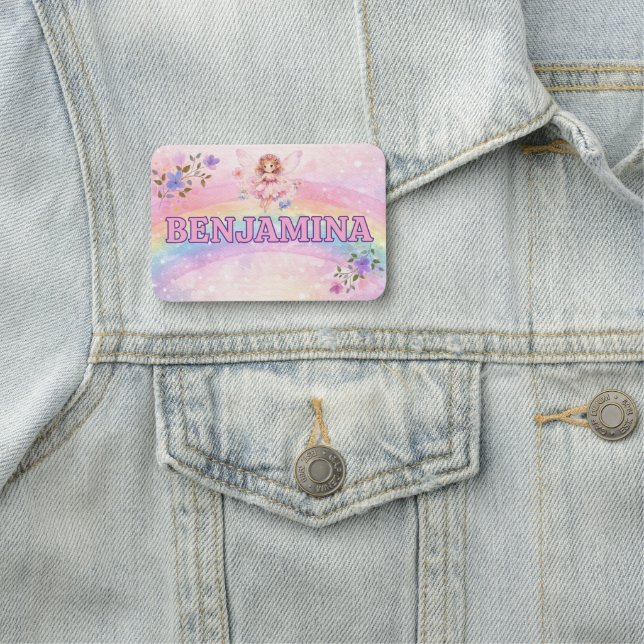 Etiqueta De Nome Sonho Glitter Arco-íris Rosa Nuvem Brilho (In Situ)
