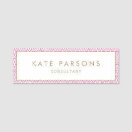 Etiqueta De Nome Spa Rosa