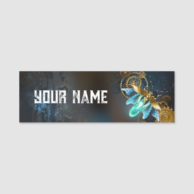 Etiqueta De Nome Steampunk Firefly (Frente)