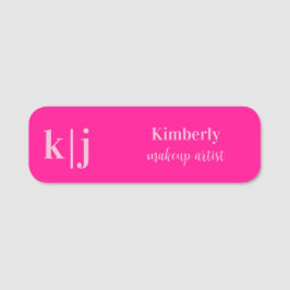 Etiqueta De Nome Stylish Makeup Artist Employee Name Badge