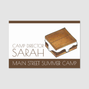 Etiqueta De Nome Summer Sleepaway Camp Conselheiro S'mores Smores