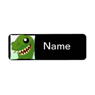 Etiqueta de Nome T-Rex Personalizada