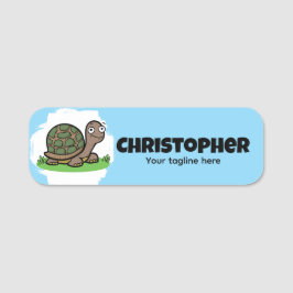 Etiqueta De Nome Tartaruga Fofa Personalizada