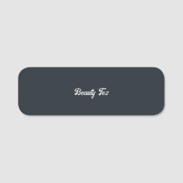 Etiqueta De Nome Tipografia comercial do vestuário Cinza branca pre