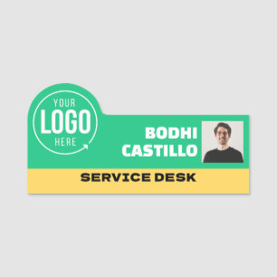 Etiqueta De Nome Título de ID de foto de logotipo personalizado ver