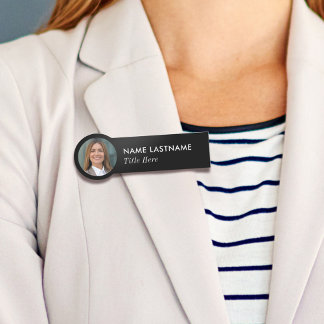 Etiqueta De Nome Título de Negócios Básicos Simples de Leek Básico