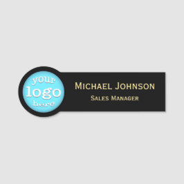 Etiqueta De Nome Trabalhador de Logotipo Empresarial Personalizado 