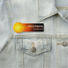 Etiqueta De Nome Trabalho de arte Brilhante Feliz Sorriso