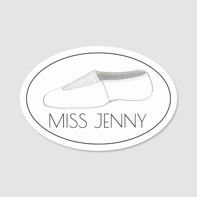 Etiqueta De Nome Treinador Dance Coach Acro Gymnastics Acrobatics (Frente)